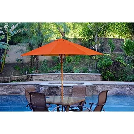 Jeco 9 ft. Wood Market Umbrella