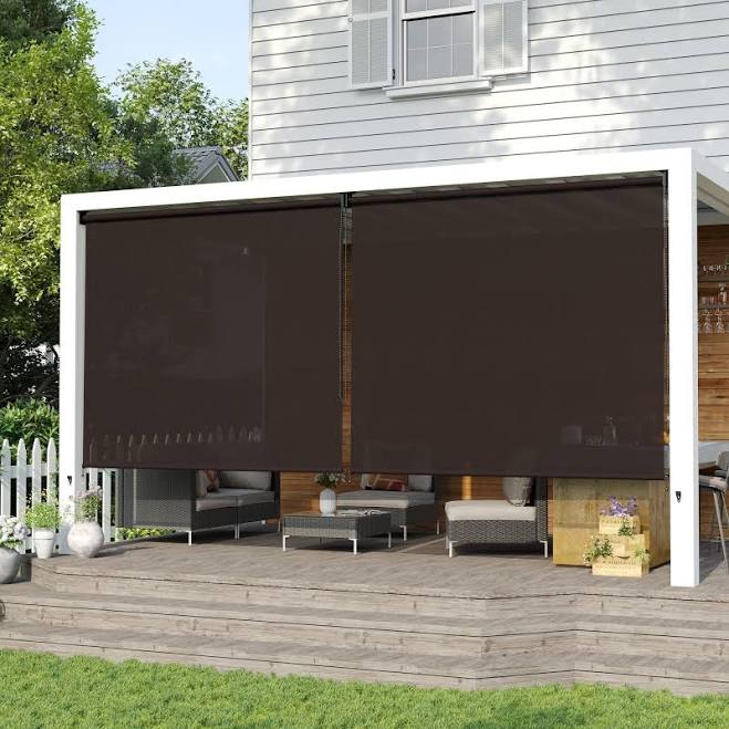 Vicllax Outdoor Cordless Sun Blocking...
