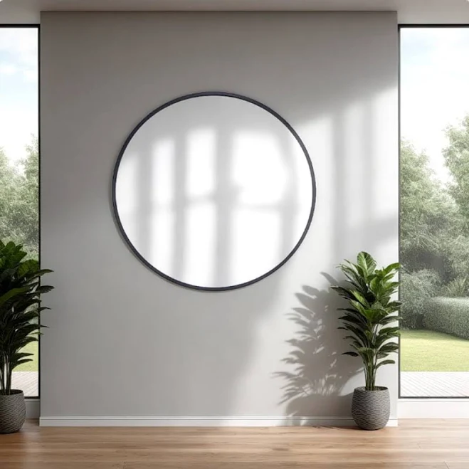 Abble Wall Mirror Round Vanity Mirror...