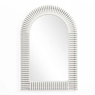 LuxenHome White Arch Rectangle Wall M...