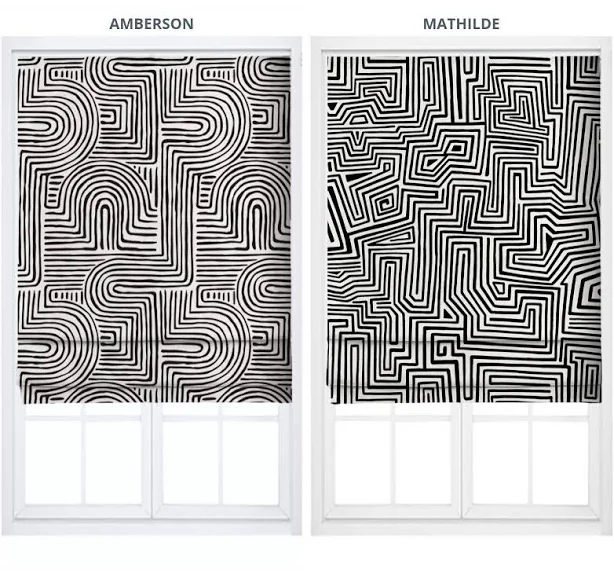 Black & White Abstract Print Velvet R...