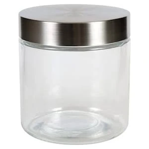 Dollar Tree Glass Jars with Stainless...