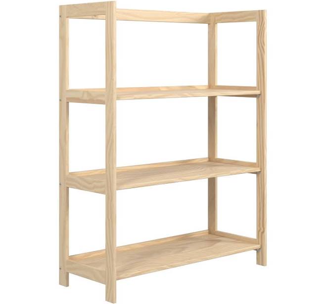 Jela Solid Wood 3 Shelf Unassembled P...