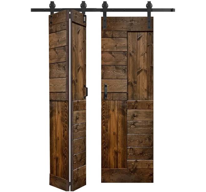 Mr. Wood Dark Walnut Solid Wood Bi-Fo...