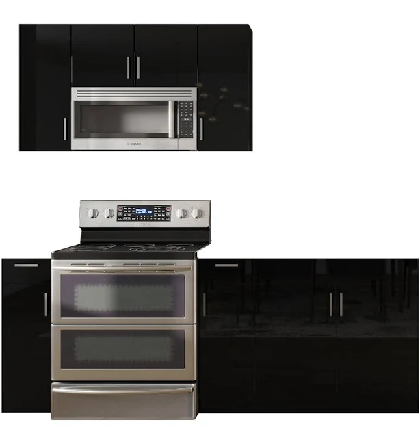 True Black Gloss RTA Kitchen Cabinets...