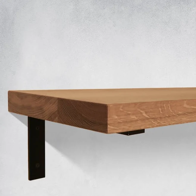 White Oak Shelves with Brackets