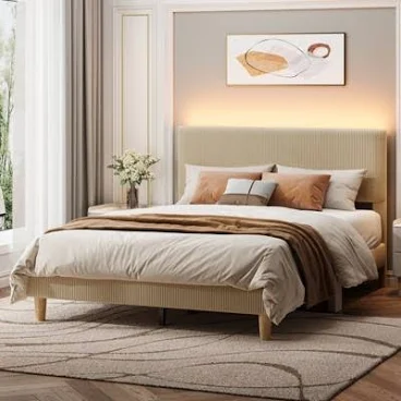 Bestier Bed Frame Upholstered Platfor...