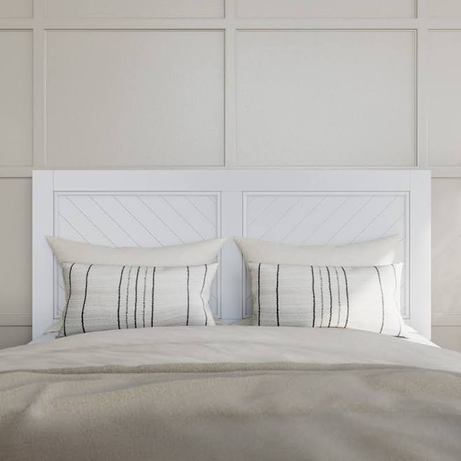 Emmitte Solid Wood Rustic Chevron Hea...