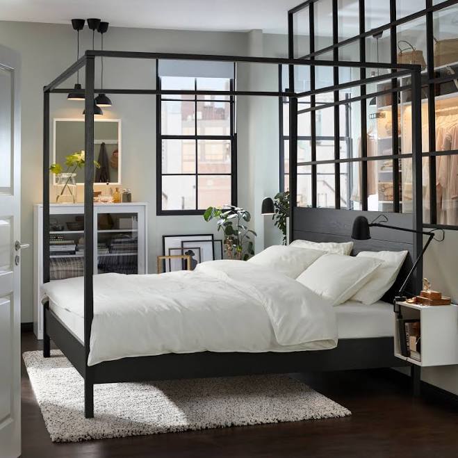 IKEA YTTERVÅG four-poster bed frame