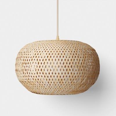 Room Essentials Bamboo Woven Pendant ...