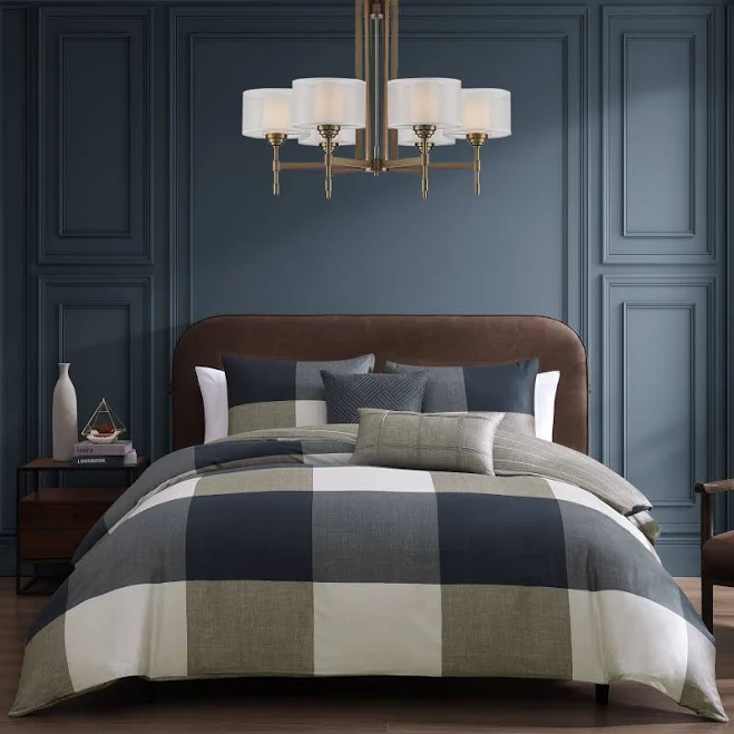 Bebejan Checkered Navy Tan 5 Piece Re...