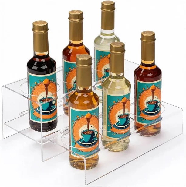 Displays2go 2-Tiered Acrylic Bottle O...