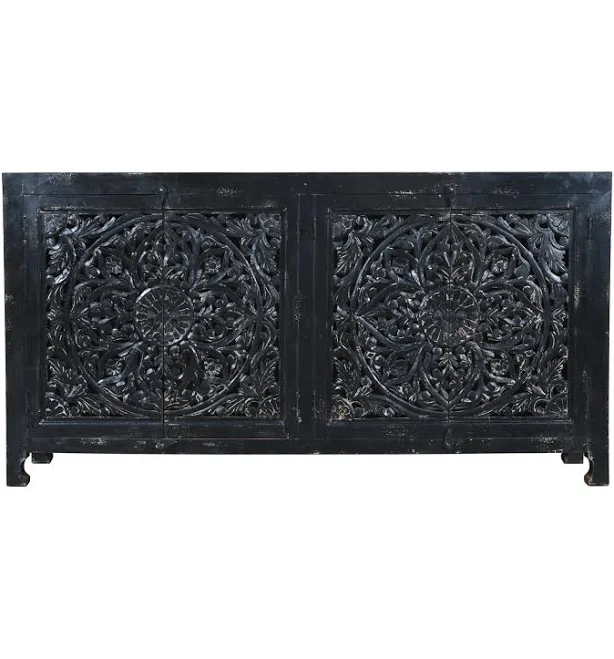 Hawk Handcarved 4 Door Sideboard
