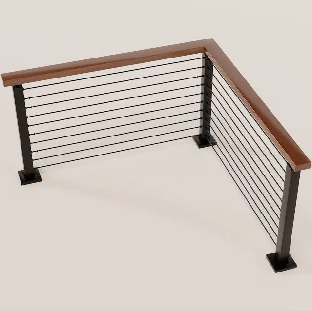Cable Railing 8' Deck Mounted Corner ...