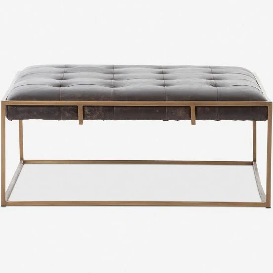 Olwina Square Leather Coffee Table - ...