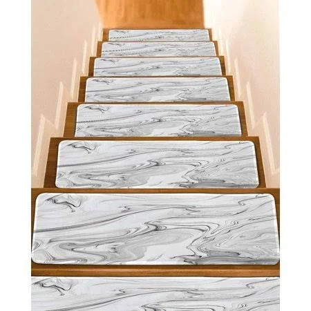 Stair Treads for Wooden Steps,White G...