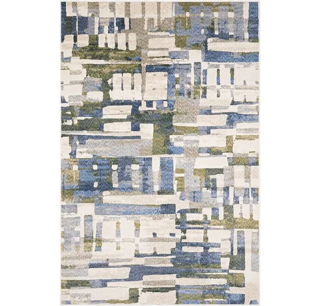 Tobias Modern Geometric Blue/Green Ar...