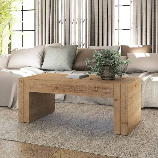 COZAYH Rustic Wood Coffee Table