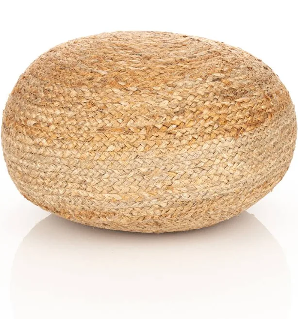 Decor Therapy Natural Jute Woven Pouf...