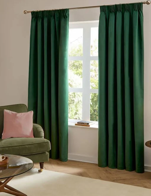 furn Velvet Pencil Pleat Curtains