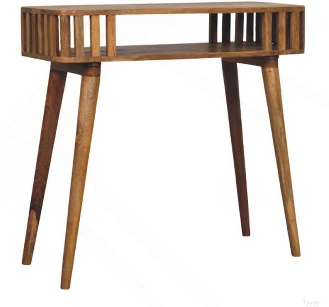 George Oliver Slatted Oak-Ish Console