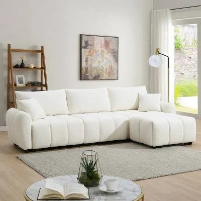 Merax L-Shaped Sectional Sofa with Fr...