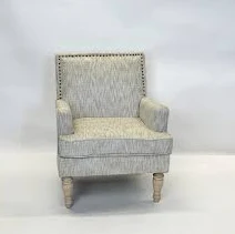 Modern Grey Lounge Chair with Button ...