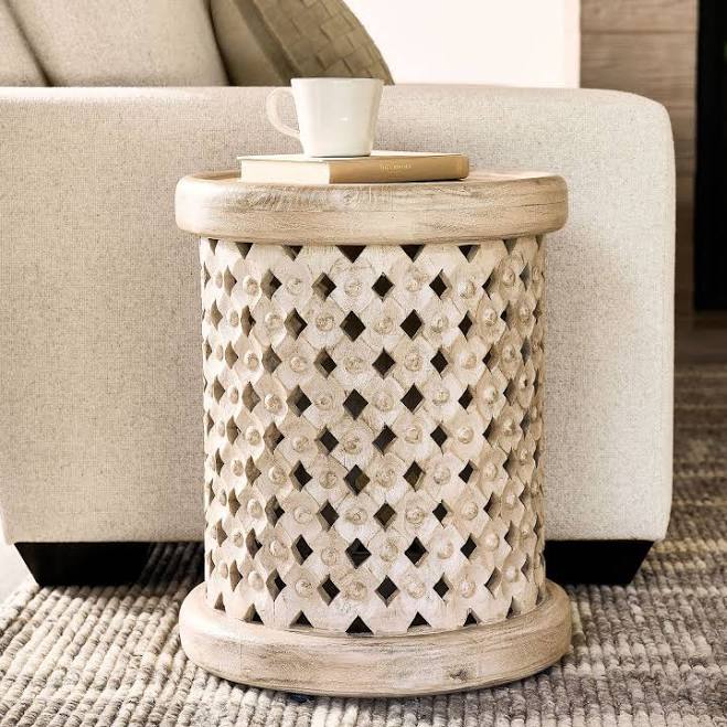 Pottery Barn Bodega Round Side Table