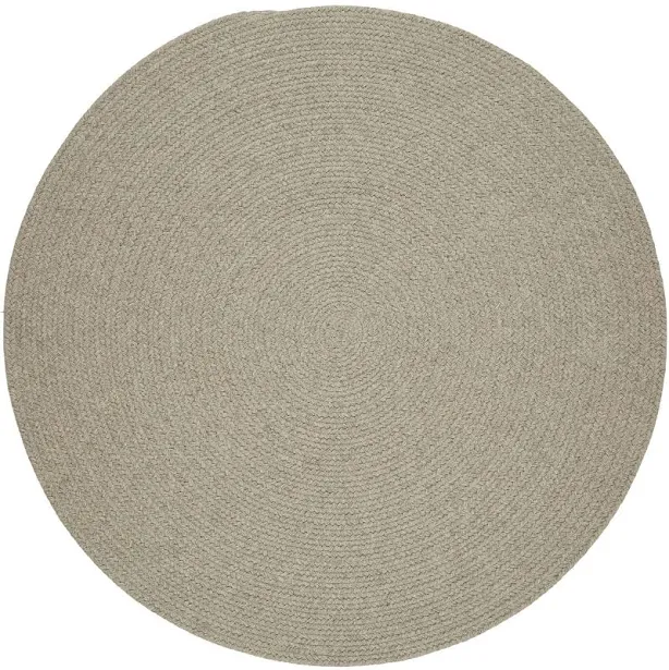 Rhody Rug Solid Lt. Gray Wool Oval