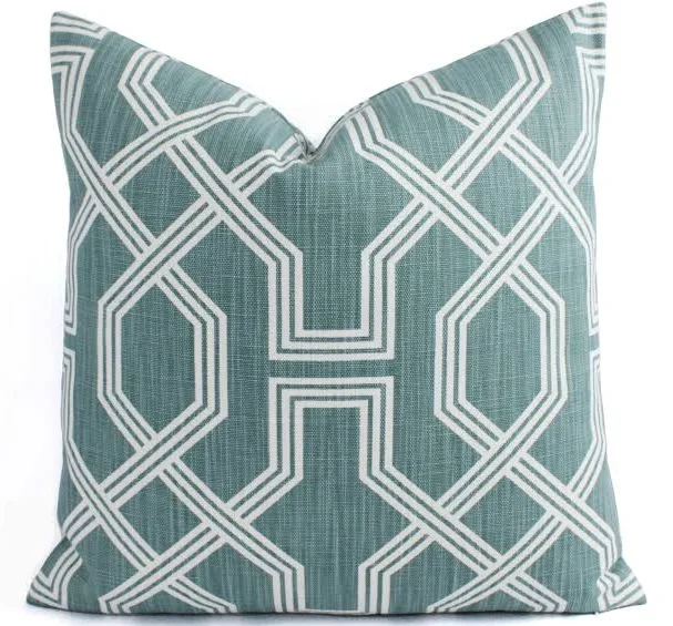 One Light Green Pillow Cover, One Whi...