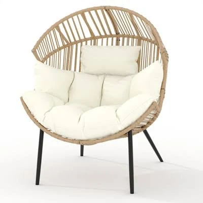 Oversized Outdoor Wicker Egg Chair Lo...