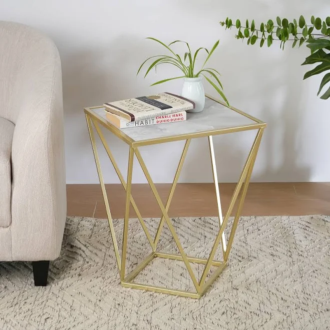 Roomfitters Geometric Metal Side Table