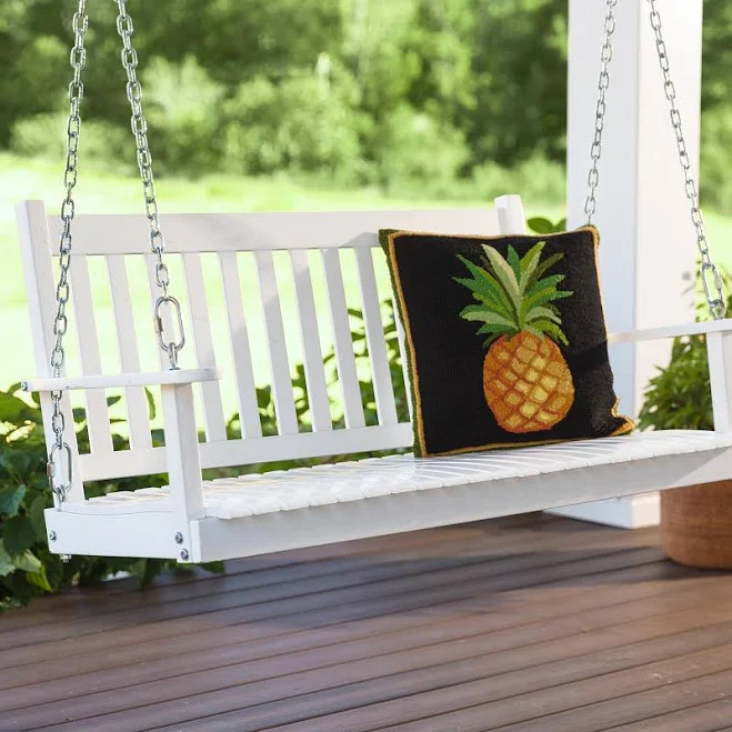 Scotts Slatted Wood Porch Swing