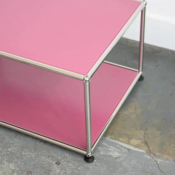 Steel Rectangular Coffee Table Pink