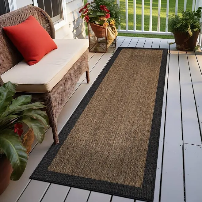World Rug Gallery Geometric Border In...