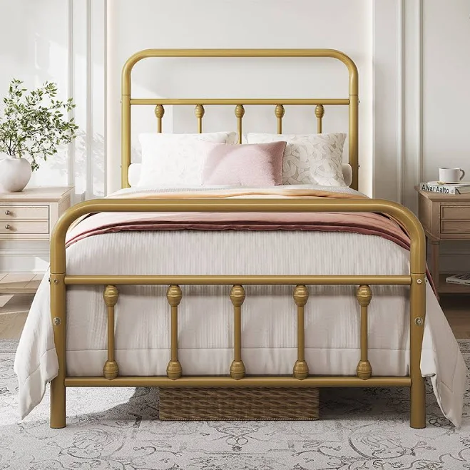 August Grove Classic Iron Platform Bed