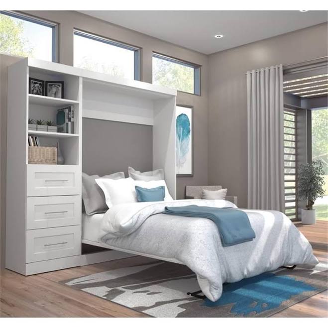 Bowery Hill Full Murphy Bed and Shelv...