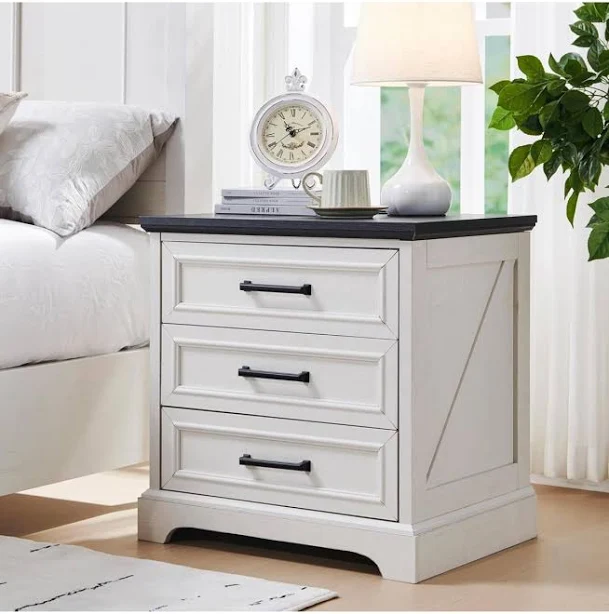 Gaomon Farmhouse Nightstand with Char...