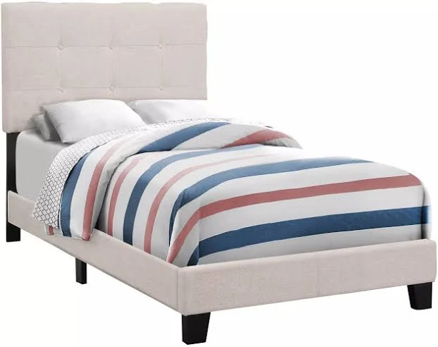 Monarch Specialties Upholstered Bed