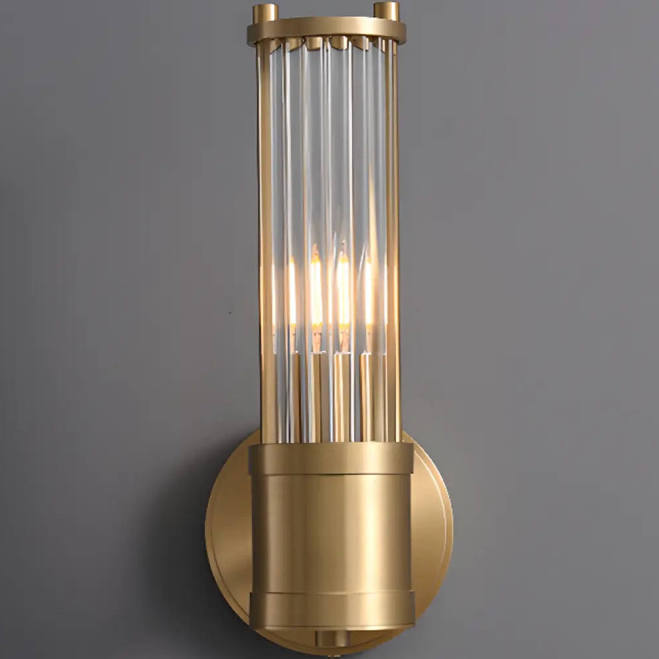 Chrome Finish Modern Glass Cylindrica...