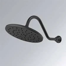 Fontana Matte Black Round Rainfall Sh...