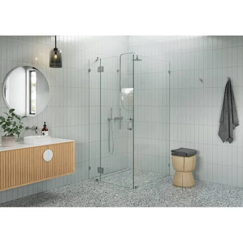 Glass Warehouse Halo 78 in. 90-degree...