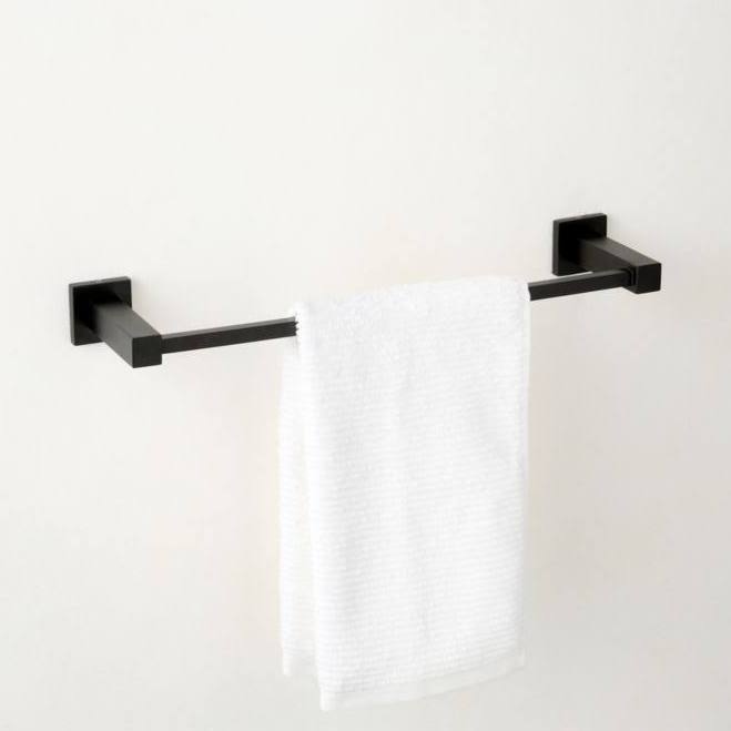Jones Matte Black Towel Bar 18