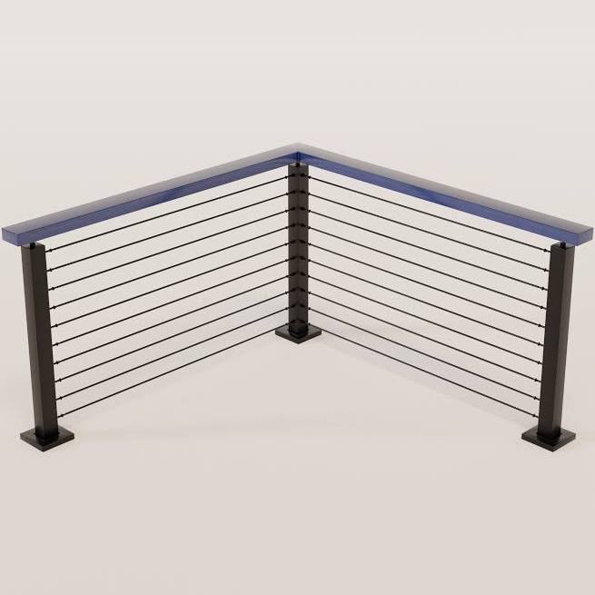 Cable Railing 8' Deck Mounted Corner ...