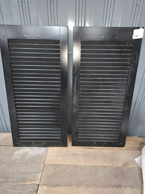 Louvered Prefinished Black Shutters -...
