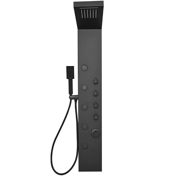 5-jet Rainfall Shower Panel System wi...