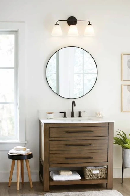 Lowe's Origin 21 Round Framed Wall Mi...