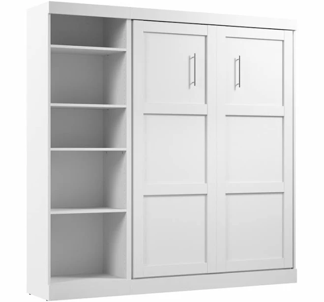 Bestar Pur Full Murphy Bed and Shelvi...