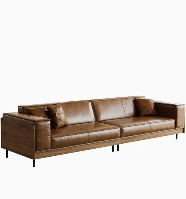 Pajiasen Leather Sofa 3-Seater with W...