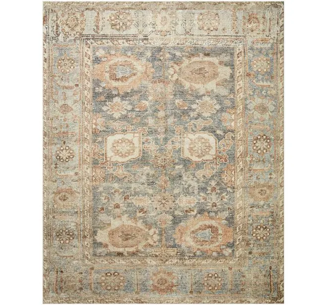 World Market Everly Blue And Tan Pers...
